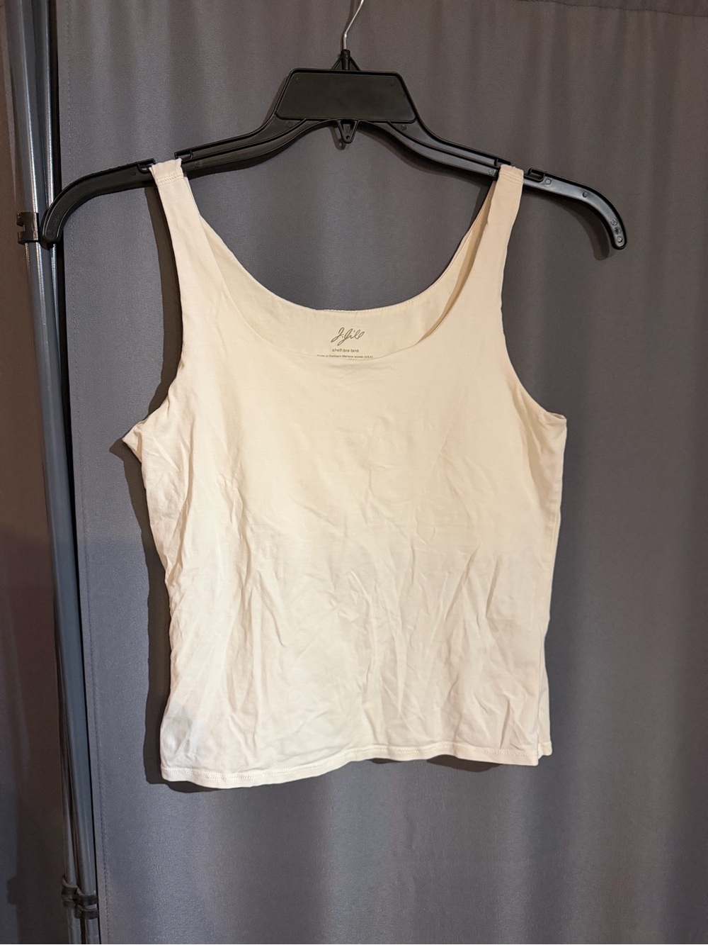 J. Jill Light Cream Scoop Neck Tank